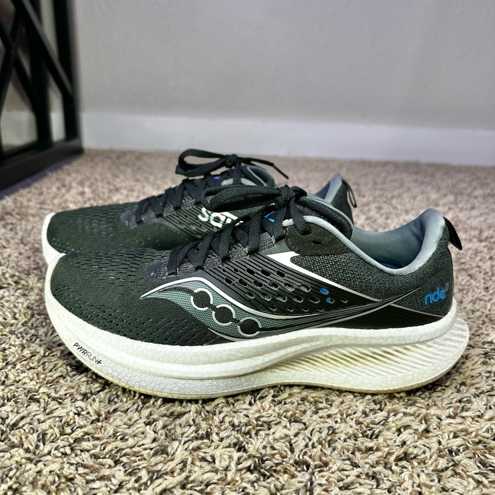 Saucony Ride 17 Women’s Size 9 Black Running Shoes Sneakers S10924-100